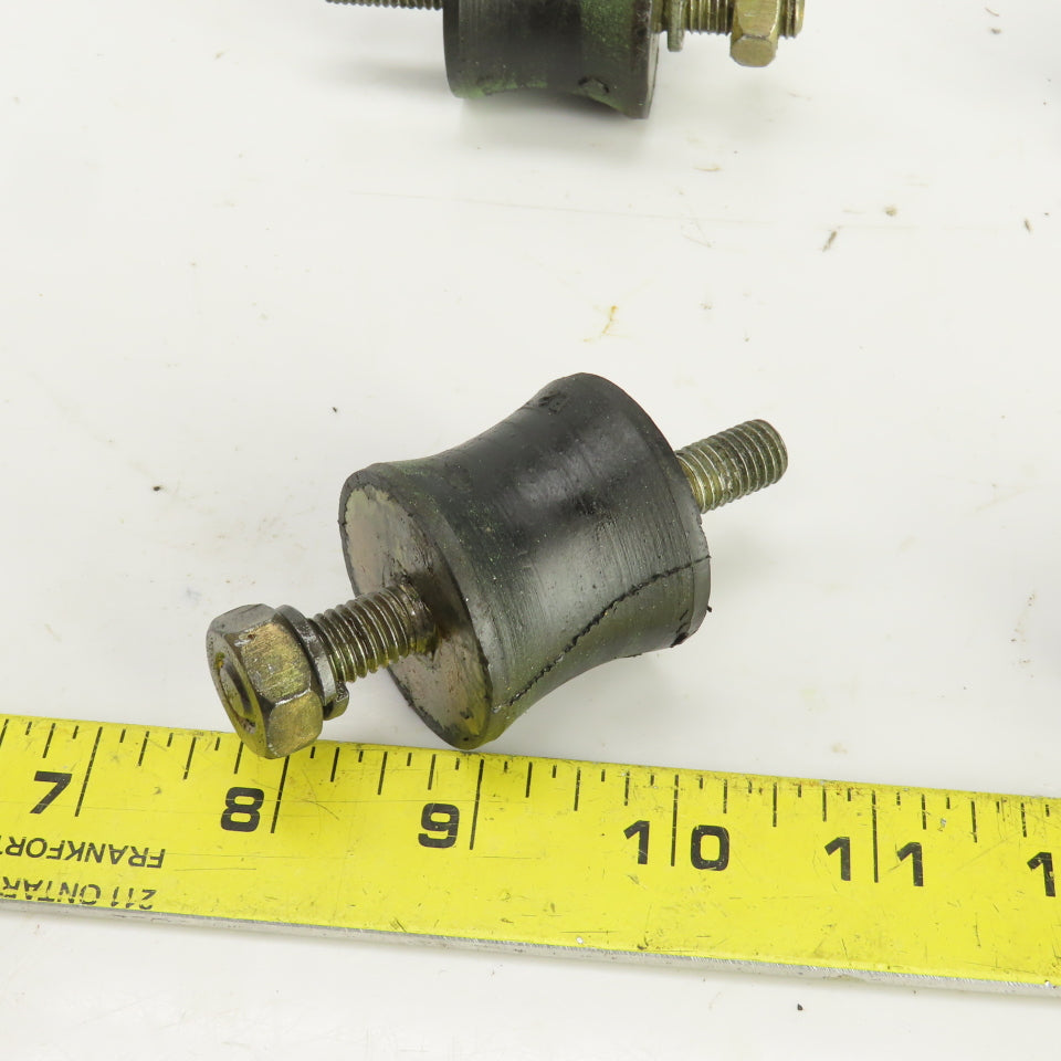 AVA 10S Rubber Keel Roller W/Threaded Rod 1-3/8" W 1-1/2" OD Lot Of 4