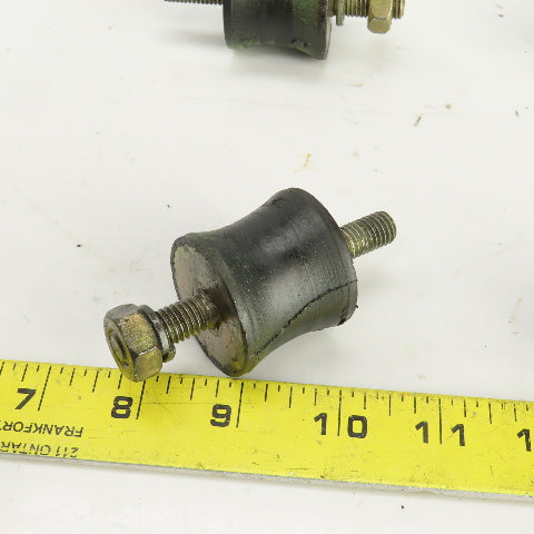 AVA 10S Rubber Keel Roller W/Threaded Rod 1-3/8" W 1-1/2" OD Lot Of 4