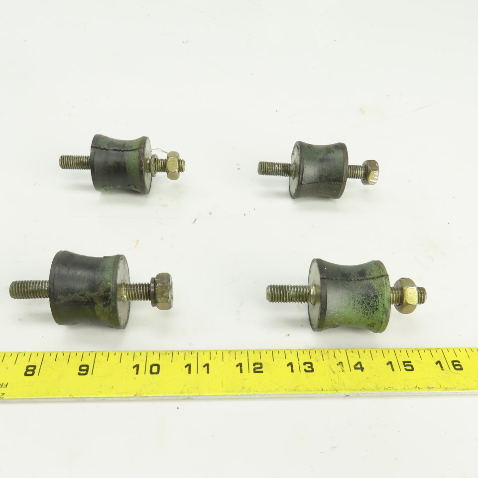 AVA 10S Rubber Keel Roller W/Threaded Rod 1-3/8" W 1-1/2" OD Lot Of 4