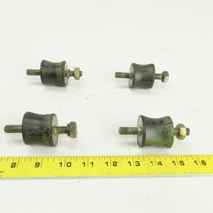 AVA 10S Rubber Keel Roller W/Threaded Rod 1-3/8" W 1-1/2" OD Lot Of 4