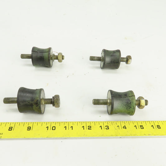 AVA 10S Rubber Keel Roller W/Threaded Rod 1-3/8" W 1-1/2" OD Lot Of 4