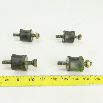 AVA 10S Rubber Keel Roller W/Threaded Rod 1-3/8" W 1-1/2" OD Lot Of 4