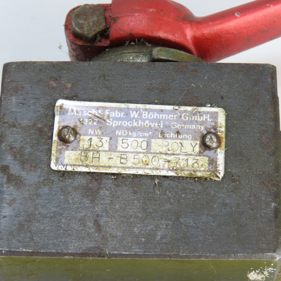 Masch Fabr. BH-B500-713 Inline Hydraulic Manual Valve 13NW 500ND