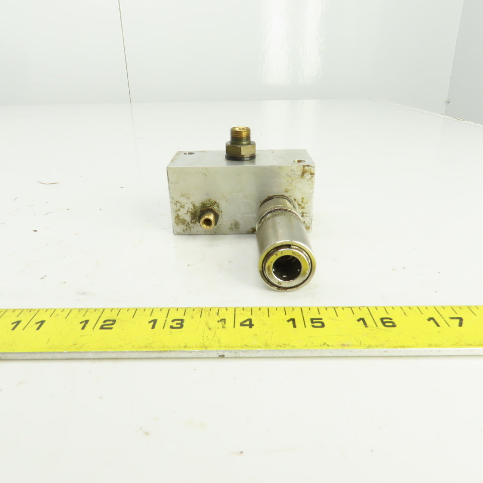 4 Port Aluminum Hydraulic Distribution Block W/Quick Connect