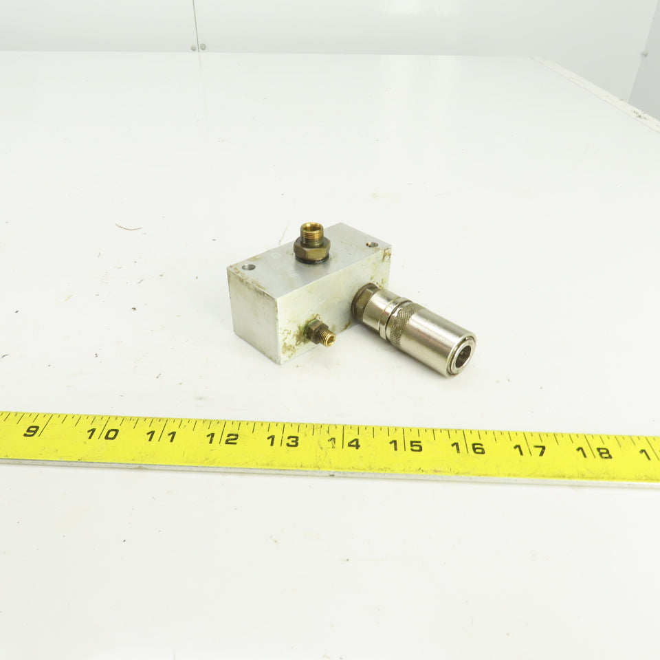 4 Port Aluminum Hydraulic Distribution Block W/Quick Connect