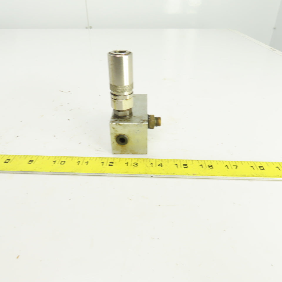 4 Port Aluminum Hydraulic Distribution Block W/Quick Connect