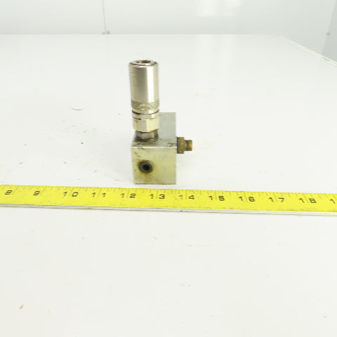 4 Port Aluminum Hydraulic Distribution Block W/Quick Connect