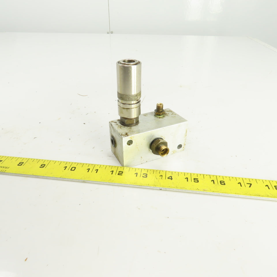 4 Port Aluminum Hydraulic Distribution Block W/Quick Connect