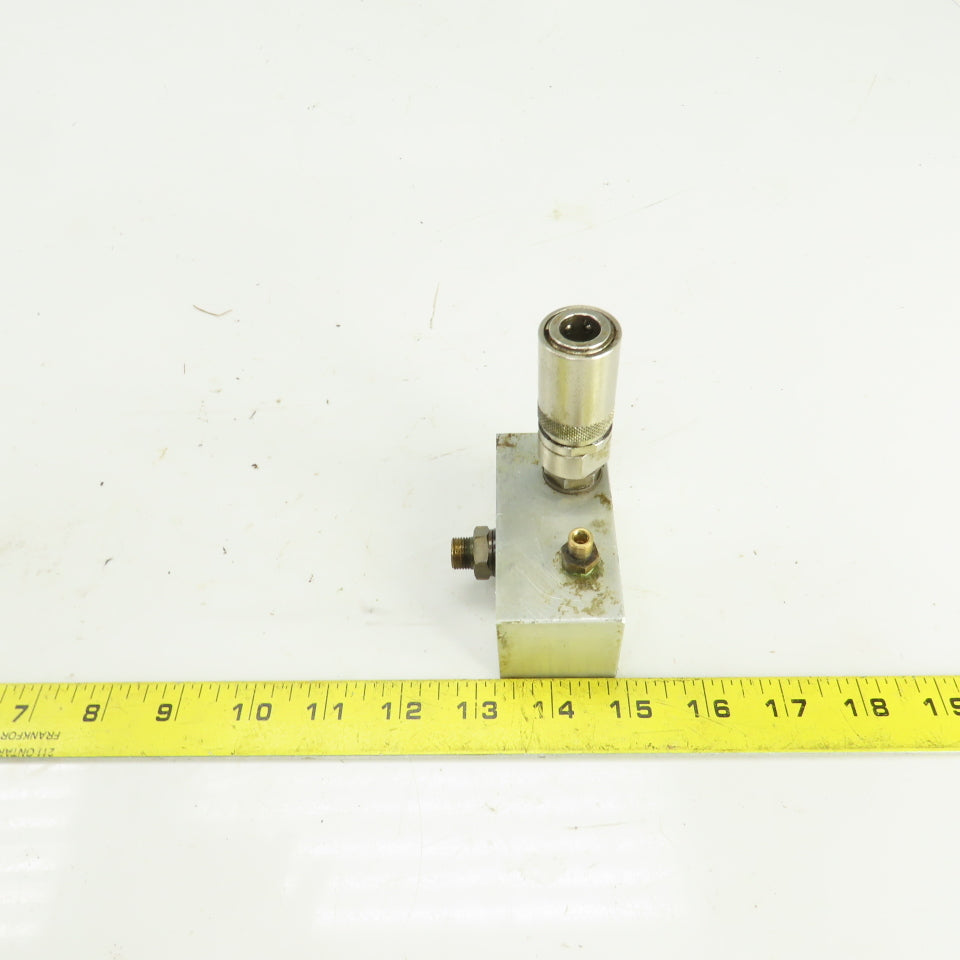 4 Port Aluminum Hydraulic Distribution Block W/Quick Connect
