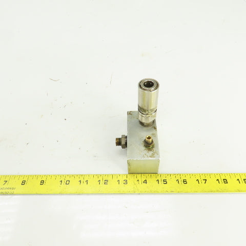 4 Port Aluminum Hydraulic Distribution Block W/Quick Connect