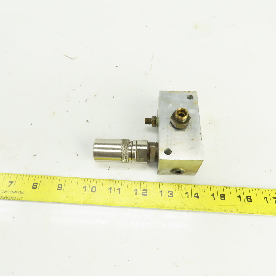 4 Port Aluminum Hydraulic Distribution Block W/Quick Connect