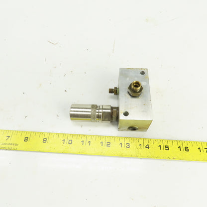 4 Port Aluminum Hydraulic Distribution Block W/Quick Connect