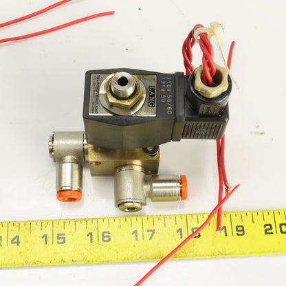 Lang Pneumatic Solenoid Operated 2 Port Brass Valve 120V Lot Of 3