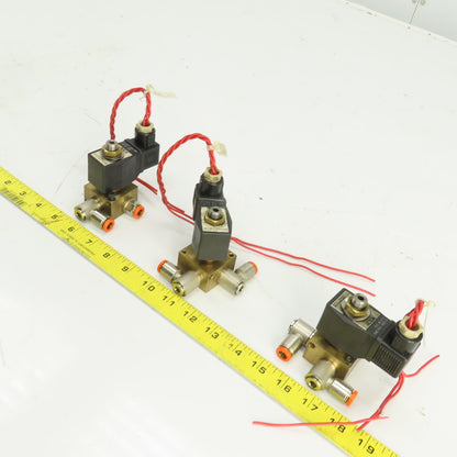 Lang Pneumatic Solenoid Operated 2 Port Brass Valve 120V Lot Of 3
