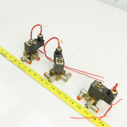Lang Pneumatic Solenoid Operated 2 Port Brass Valve 120V Lot Of 3