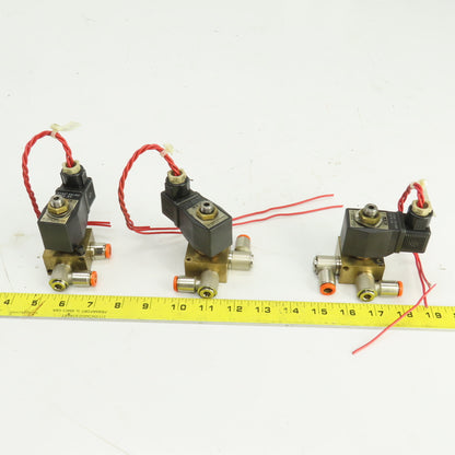 Lang Pneumatic Solenoid Operated 2 Port Brass Valve 120V Lot Of 3