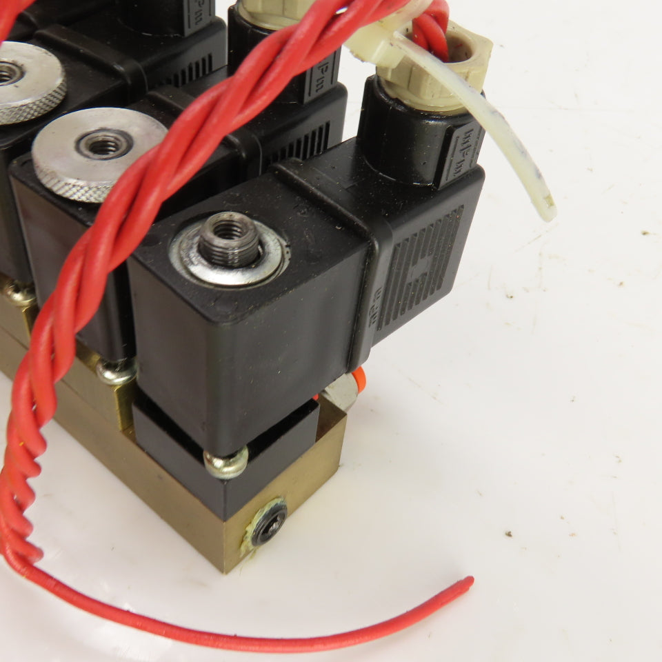 Vickers Lang Pneumatic Solenoid Operated 7 Port Brass Distribution Valve 120V