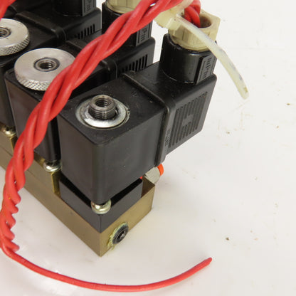 Vickers Lang Pneumatic Solenoid Operated 7 Port Brass Distribution Valve 120V