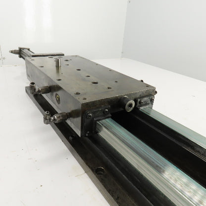 Hydraulic Cylinder Operated Linear Sliding Bed 10" Stroke 14"x7" Table