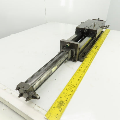 Hydraulic Cylinder Operated Linear Sliding Bed 10" Stroke 14"x7" Table