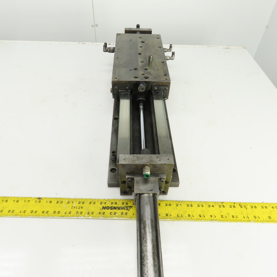 Hydraulic Cylinder Operated Linear Sliding Bed 10" Stroke 14"x7" Table
