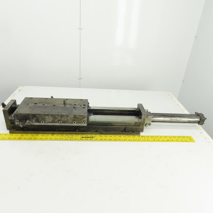 Hydraulic Cylinder Operated Linear Sliding Bed 10" Stroke 14"x7" Table