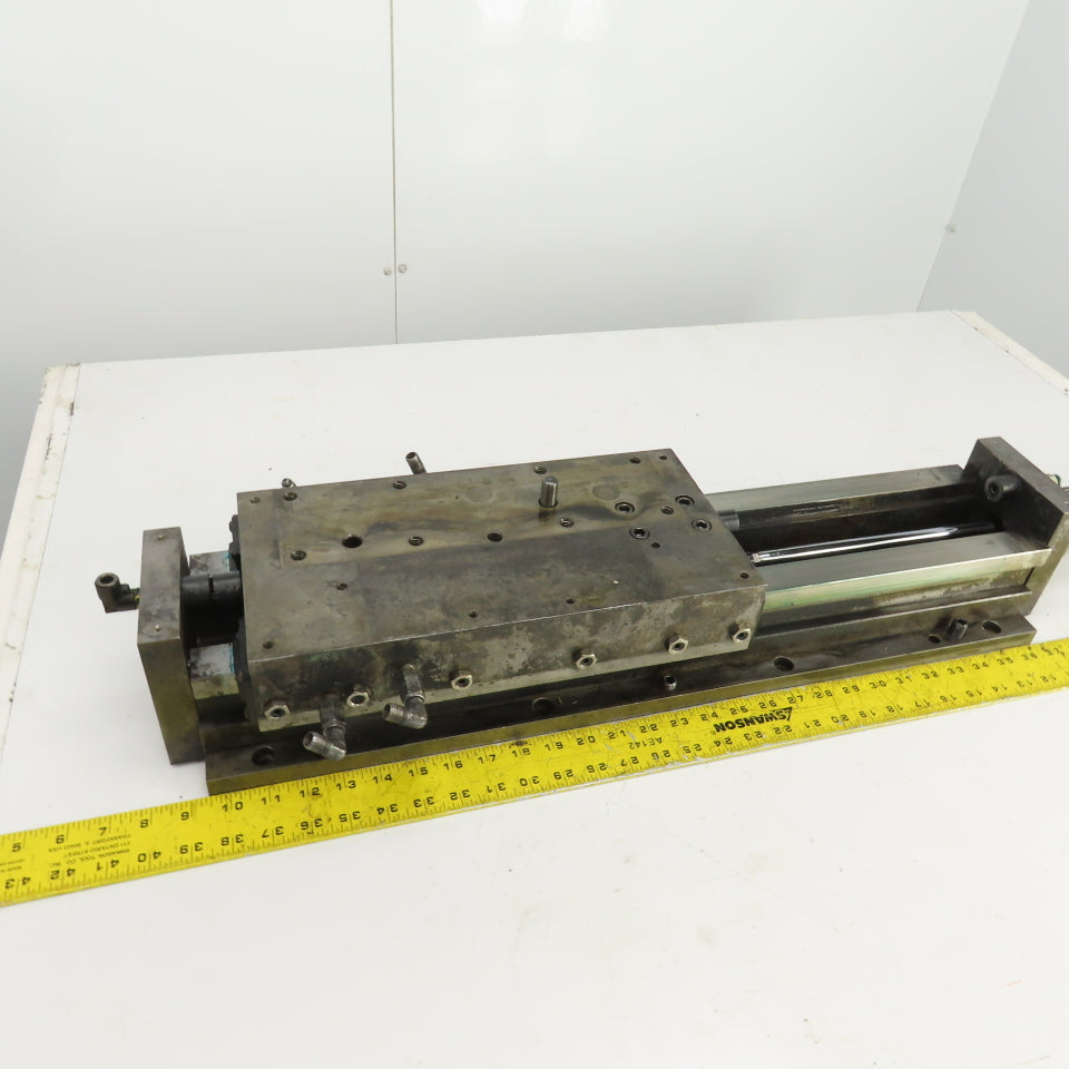 Hydraulic Cylinder Operated Linear Sliding Bed 10" Stroke 14"x7" Table