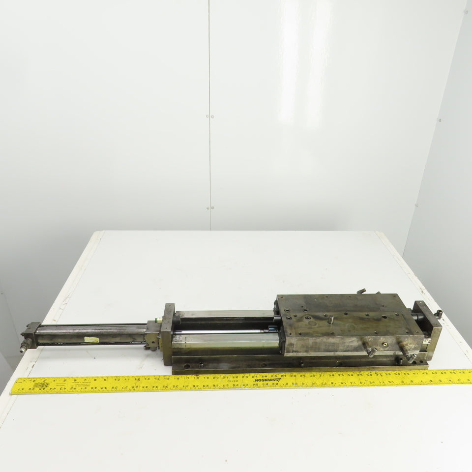 Hydraulic Cylinder Operated Linear Sliding Bed 10" Stroke 14"x7" Table