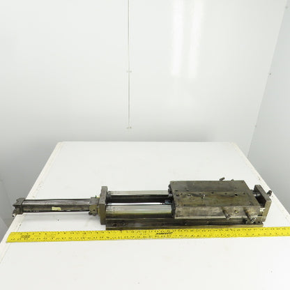 Hydraulic Cylinder Operated Linear Sliding Bed 10" Stroke 14"x7" Table