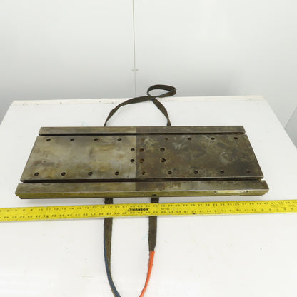 32-5/16" L x 12-3/16" W x 2-3/4" H Steel Jig Set Up Riser Plate W/(2) 1" T-Slots