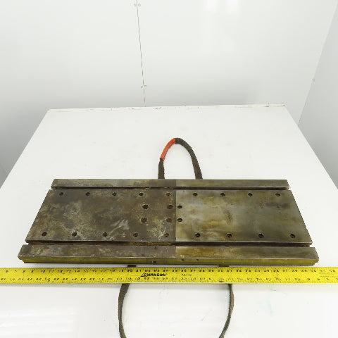 32-5/16" L x 12-3/16" W x 2-3/4" H Steel Jig Set Up Riser Plate W/(2) 1" T-Slots