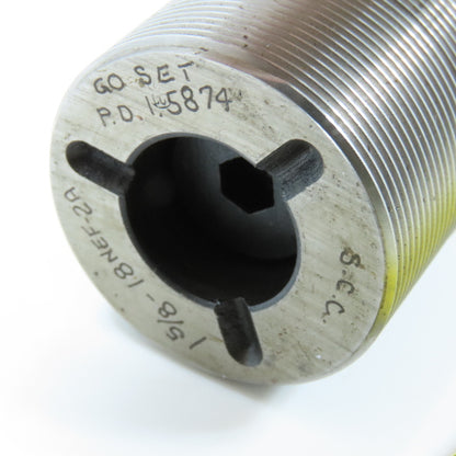 Size Control Co 1-5/8"-18 NEF-2A Thread Plug Gage Go PD 1.5874 No Go PD 1.5824