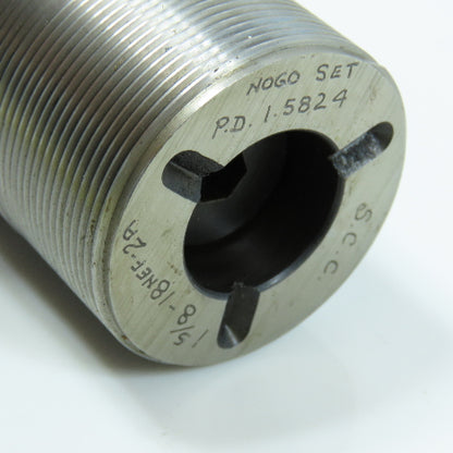 Size Control Co 1-5/8"-18 NEF-2A Thread Plug Gage Go PD 1.5874 No Go PD 1.5824
