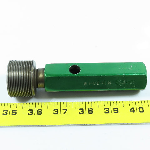 Metro 1-1/2"-16 N Thread Plug Gage Go PD 1.4594