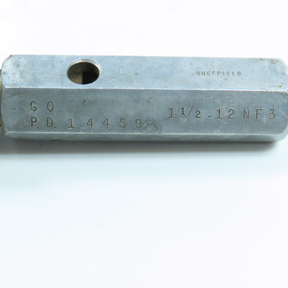 Sheffield 1-1/2"-12 NF3 Thread Plug Gage Go PD 1.4459