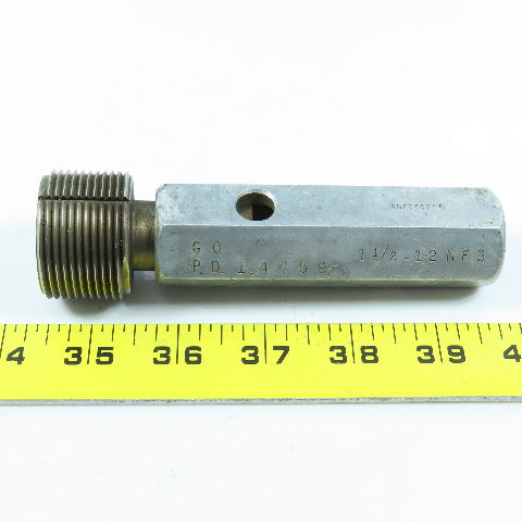Sheffield 1-1/2"-12 NF3 Thread Plug Gage Go PD 1.4459
