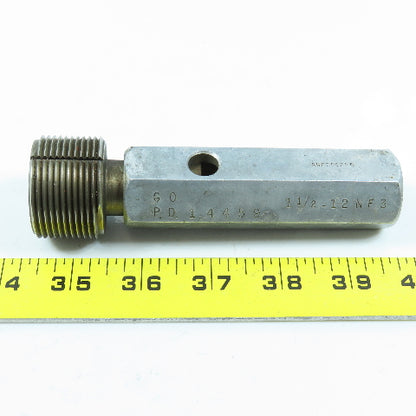 Sheffield 1-1/2"-12 NF3 Thread Plug Gage Go PD 1.4459