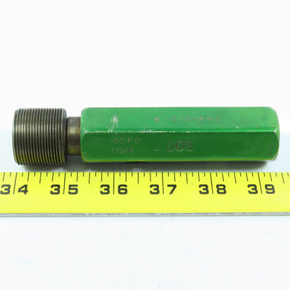 Metro 1-3/16"-18 NS Thread Plug Gage Go PD 1.1514