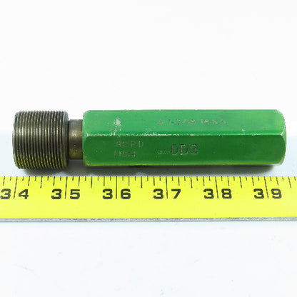 Metro 1-3/16"-18 NS Thread Plug Gage Go PD 1.1514