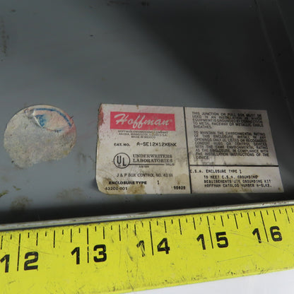Hoffman A-SE12X12X6NK 12" x 12" x 6" Electrical Enclosure Junction Box No Cover