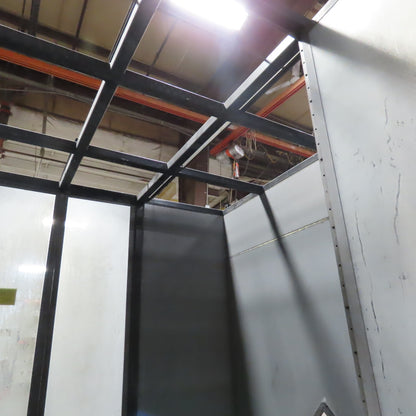 98" x 66" Powder Coat Spray Paint Booth Hot Air Updraft Downdraft Dust Suction