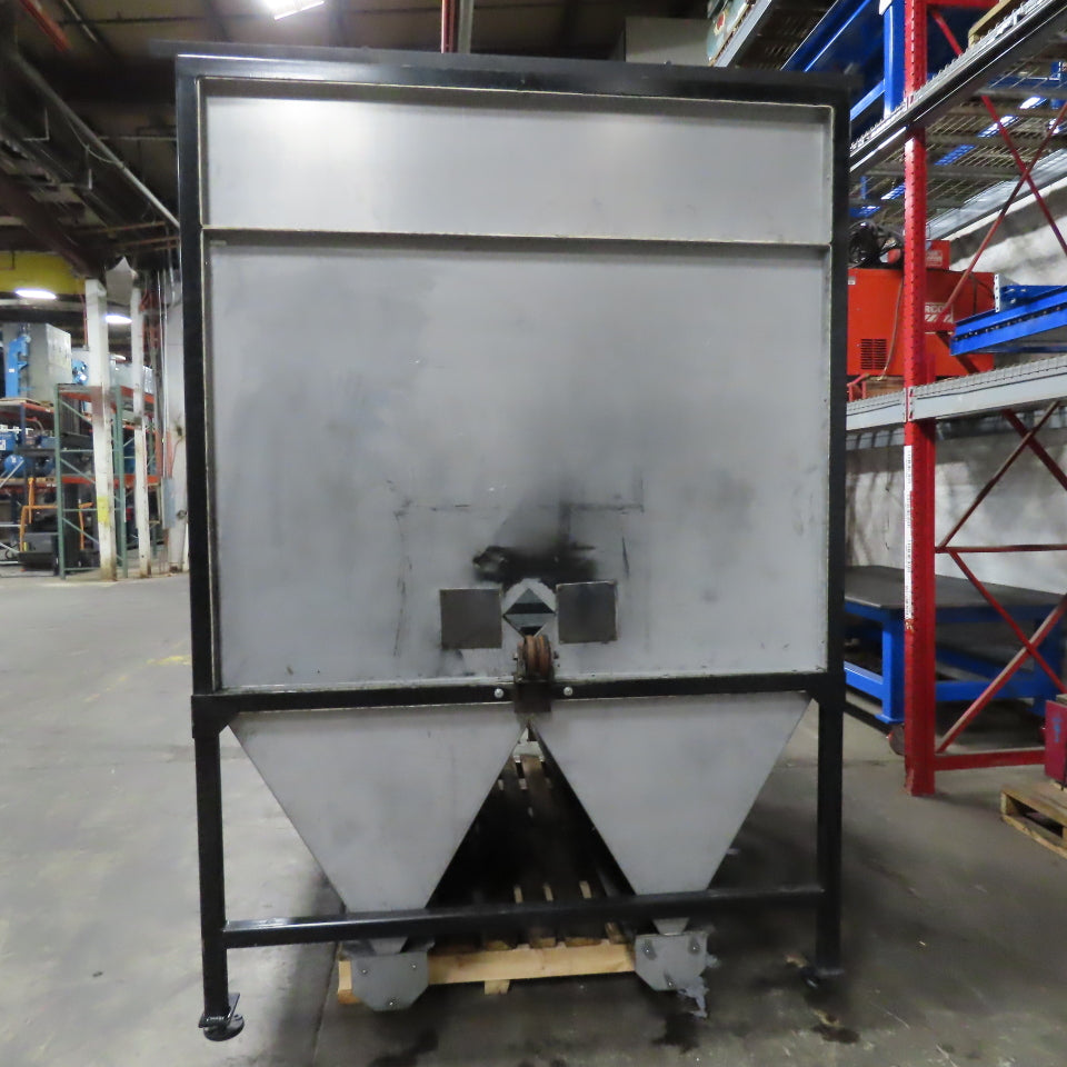 98" x 66" Powder Coat Spray Paint Booth Hot Air Updraft Downdraft Dust Suction