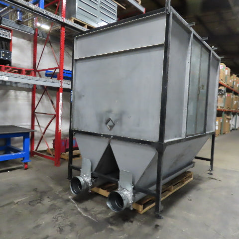 98" x 66" Powder Coat Spray Paint Booth Hot Air Updraft Downdraft Dust Suction