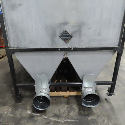 98" x 66" Powder Coat Spray Paint Booth Hot Air Updraft Downdraft Dust Suction