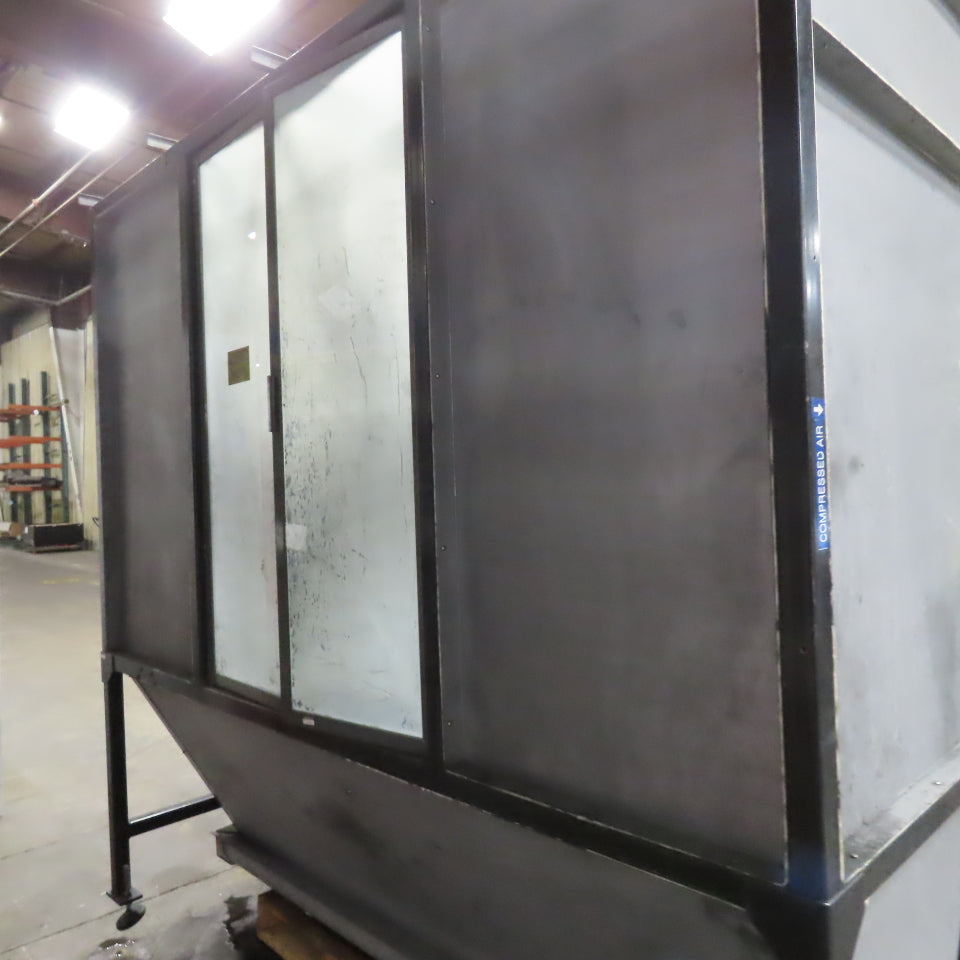 98" x 66" Powder Coat Spray Paint Booth Hot Air Updraft Downdraft Dust Suction