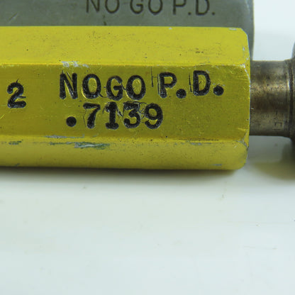 3/4"-16 NF 2 & 3/4"-16 NF 3 Thread Plug Gage Go .7094 No Go .7139
