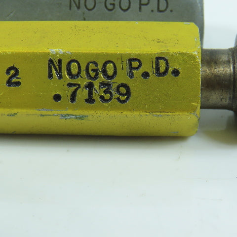3/4"-16 NF 2 & 3/4"-16 NF 3 Thread Plug Gage Go .7094 No Go .7139
