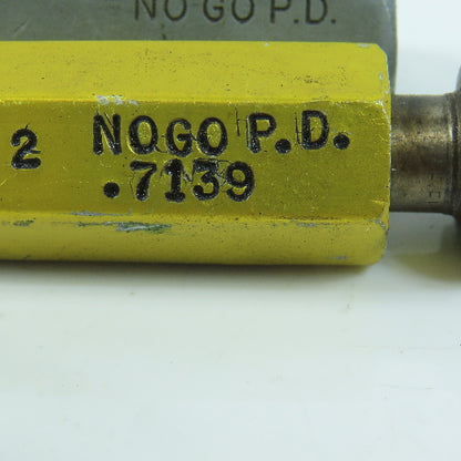 3/4"-16 NF 2 & 3/4"-16 NF 3 Thread Plug Gage Go .7094 No Go .7139
