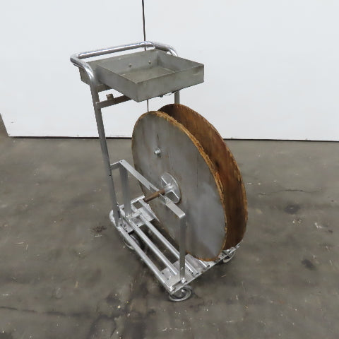 Manual Hose Cord Wire Material Reel On Aluminum Cart 15" Spool