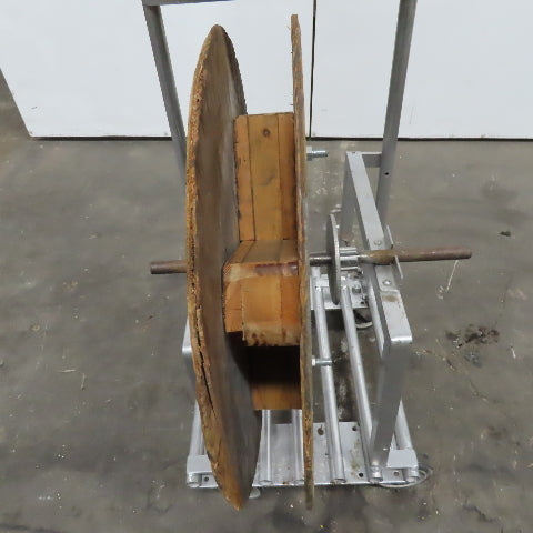 Manual Hose Cord Wire Material Reel On Aluminum Cart 15" Spool